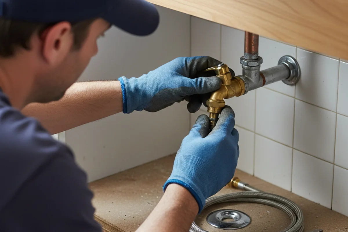 Shutoff valve and fitting work during Faucet and Fixture Repair in Ingram